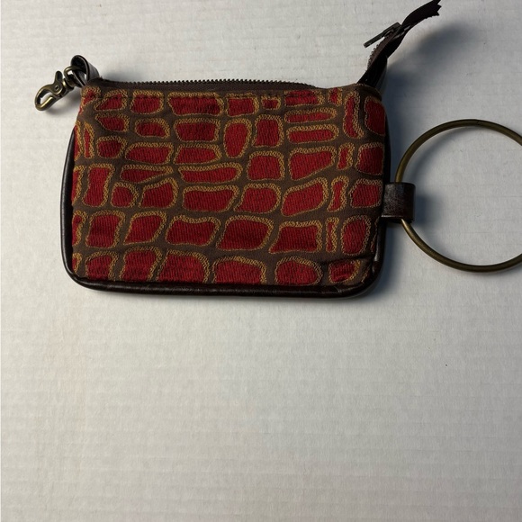 Red and Brown Patterned Clutch - Picture 6 of 12